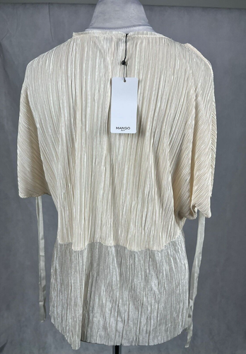 Mango Side Slit T-Shirt Ivory UK M rrp £35 DH7 JJ 06 - Picture 3 of 5