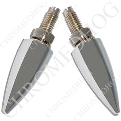 Tall Chrome Spike License Plate Bolts For Harley & Metric Motorcycles - USA Made