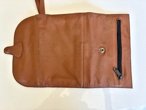 Vintage 1980s Genuine Leather Men’s Travel Organizer Bag - Made in Colombia - Picture 5 of 7