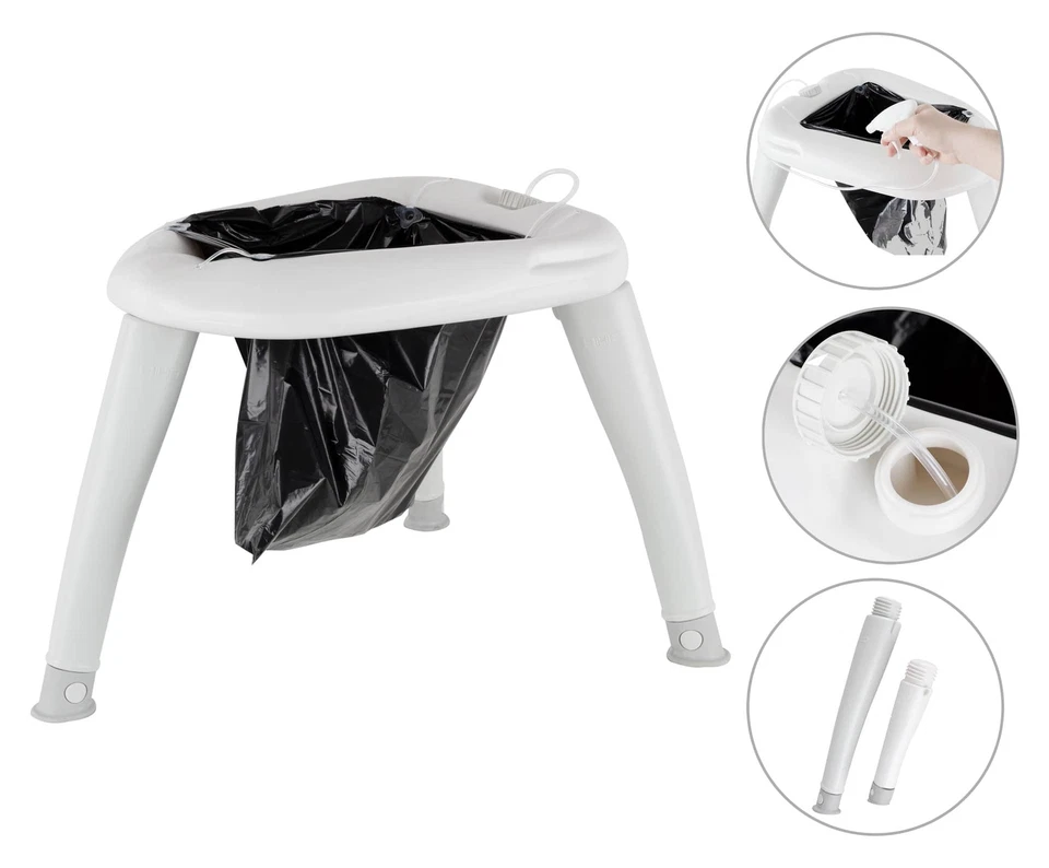 Portatile WC Bagno Toilette da Campeggio Camper Smontabile Sacchetto Set Tenda - Immagine 3 di 4