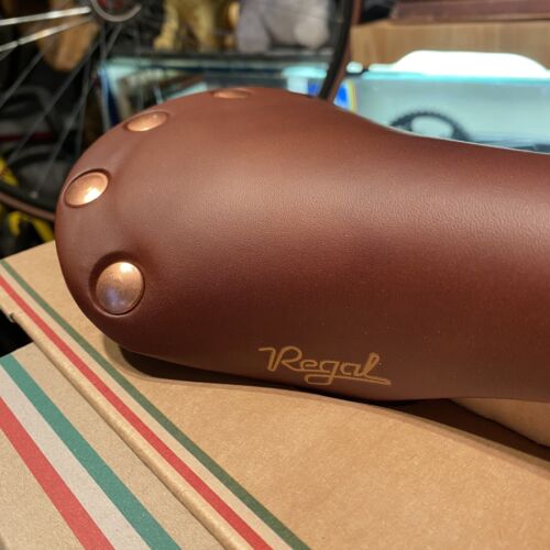 NOS / NEW VINTAGE HONEY SELLE SAN MARCO REGAL SADDLE - IN BOX - ITALIA - BROWN - Picture 4 of 21