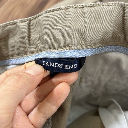 Lands End Boys Khaki Uniform Pants Size 16 Beige Performance Golf Flex Waist - Picture 3 of 17