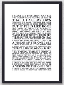 Data over A Million Desires The Most important Showman A4 Tune Lyrics Typography Print Poster Artwork image regarding A Million Dreams Lyrics Printable titled Information and facts around A Million Wishes The Most significant Showman A4 Music Lyrics Typography Print Poster Artwork