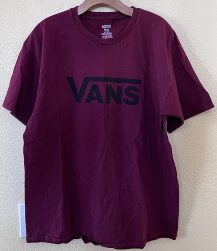Camiseta Borgoña con logotipo negro VANS talla L - Imagen 2 de 4