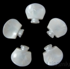Banjo tuner machine head tuning peg White color plastic button 5p BW