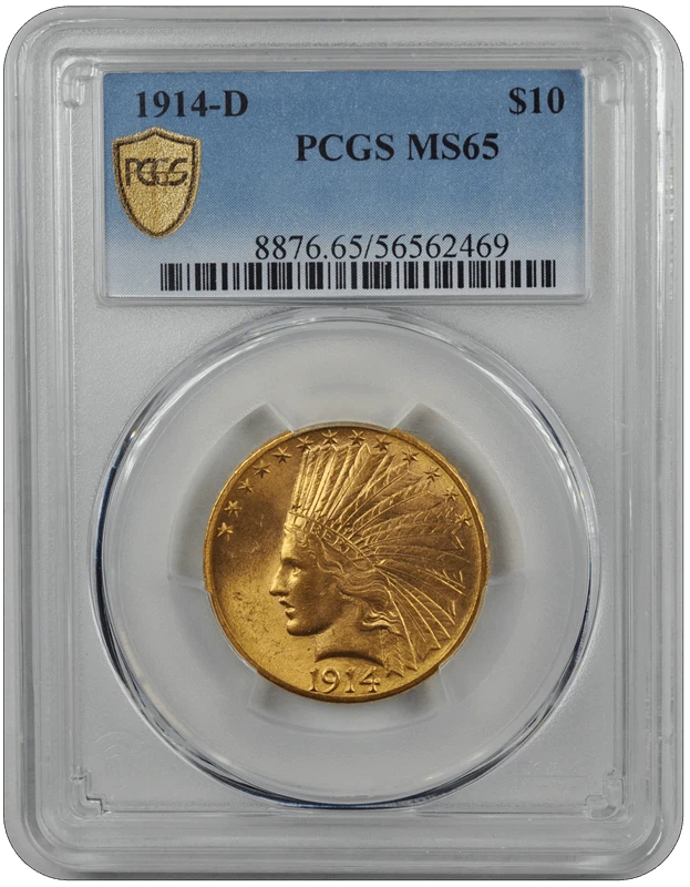 1914-D Indian Head PCGS MS 65