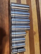 S-K Tools 8 Pc. 3/8" Dr. SAE Deep 6 Pt.  Socket Set  3/8" thru 13/16".  🇺🇸