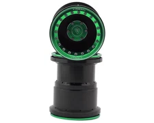 Treal Hobby 2.6" Aluminum Beadlock Monster Truck Wheels (Green/Black) (2)