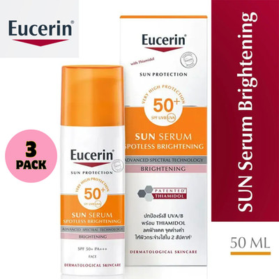 3 X 50ml Eucerin Spotless Brightening Sun Serum Sunscreen for Face SPF 50+