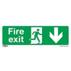 Sealey Safe Conditions Safety Sign - Fire Exit (Down) - Rigid Plastic SS22P1 