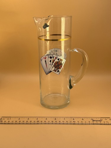Jarra de vidrio y 3 vasos West Virginia DE COLECCIÓN - Motivo MCM para jugar a las cartas - Imagen 16 de 17