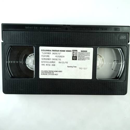 RARE VHS TAPE - Leather Jackets Screener Promo Tape - Complete with Cover - Picture 3 of 3
