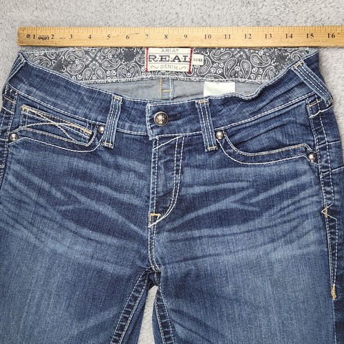 Ariat R.E.A.L. Denim Jeans Damen 31 XL Blau Bootcut Stretch Mid Rise Western - Bild 4 von 20