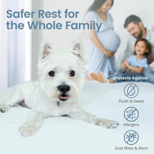100% Waterproof California King Size Mattress Protector - Fitted with Stretch... - Picture 6 of 9