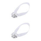  Set of 2 Curtain Tie Flowers Crystal Magnetic Tiebacks Holdbacks