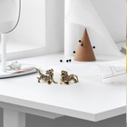2Pcs Brass Kylin Animal Statues Unique Desktop Decor for Home and Office