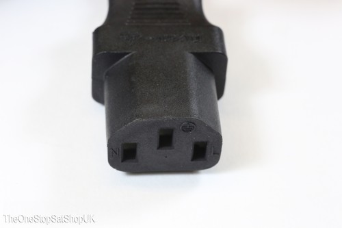 10 x 3 Pin 1.8m UK Black Mains Cable IEC 320 C13 For Televisions, Computers etc - Afbeelding 7 van 12