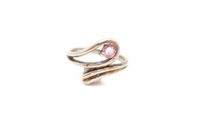 Sterling Silver 925 Pink Cubic Zirconia Ring Size 6.75