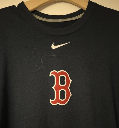 ๐ฅ Boston Red Sox Nike Center Swoosh Logo Blue Dri-Fit T-shirt Mens Large ๐ฅ - Picture 2 of 7