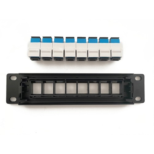 Ethernet Patch Panel SC Optical 8 Port RJ45 Wall Rack Mount Keystone Jack Module - Afbeelding 2 van 8