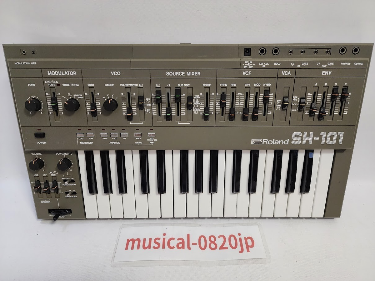 Roland SH-101 monophonic bass synthesizer keyboard Music