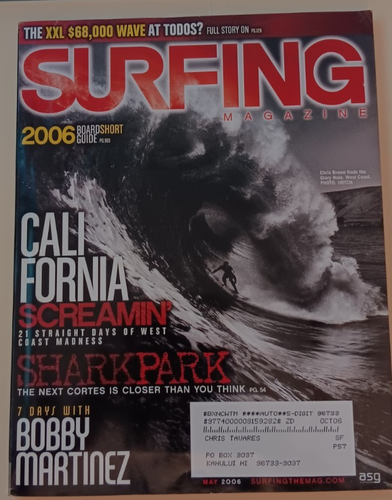 Surfing Magazine Mai 2006 Bobby Martinez, Sharkpark, Todos, Chris Brown, Kalifornien - Bild 1 von 3