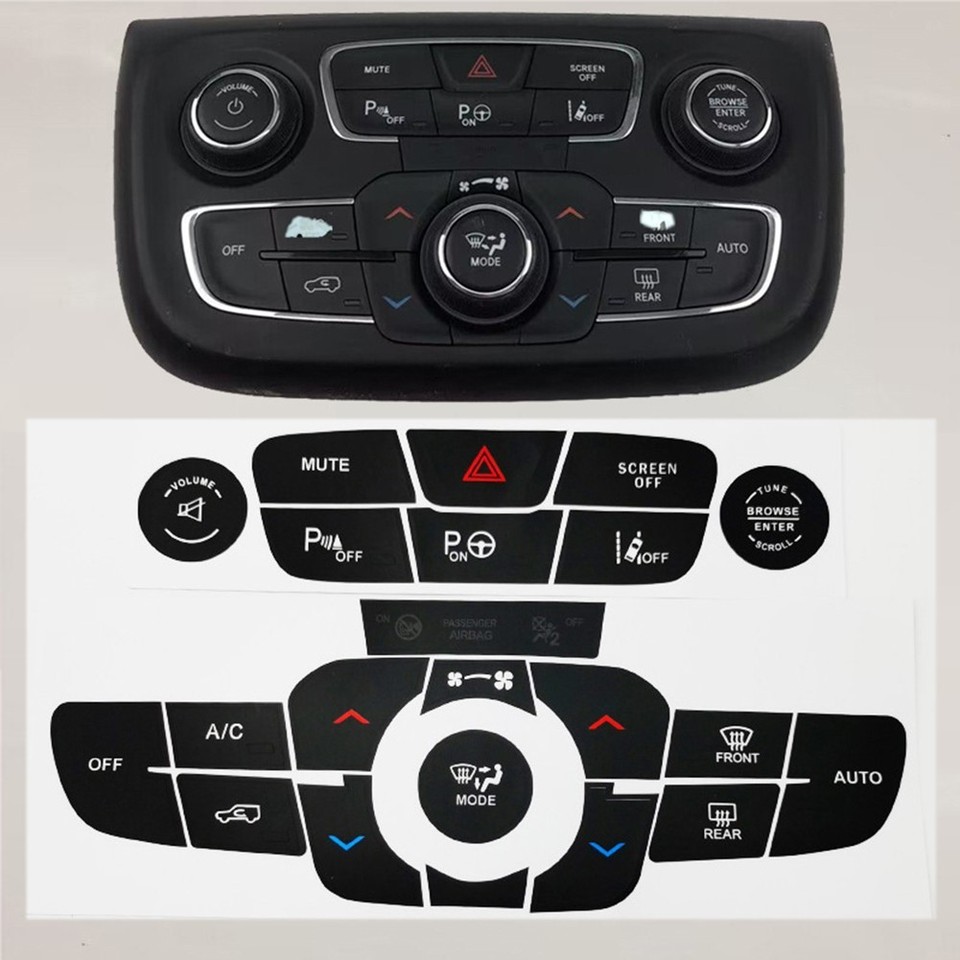 Decals Control Panel Control Panel Overlay AC Button Decal Vinyl Material Reduced Light ...