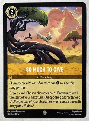 So Much to Give 38/204 Disney Lorcana Archazia's Island Common Non-Foil NM