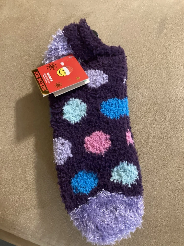 Joe Boxer 抓绒船袜女式 4-10 码紫色 — 第 4/4 张图片