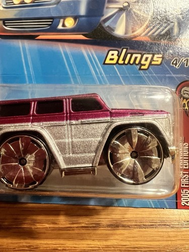 2005 Hot Wheels Blings Mercedes-Benz G500 - Red & Silver - Picture 3 of 5