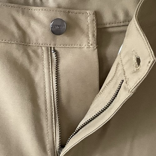 Pantalones Cortos Carhartt Cargo Caqui Lona Carpintero Trabajo Calce Original Talla 16 - Imagen 8 de 19