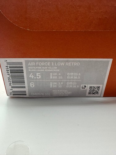 Nike Air Force 1 Low Retro Pink Gum Weiß EU 36.5 / US 4.5 - Bild 7 von 7