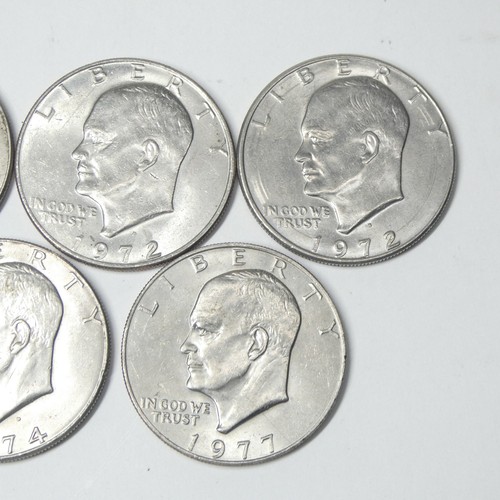 5 Eisenhower Dollars US Coins 1972 1974 1977 Lot Ike - Picture 3 of 5
