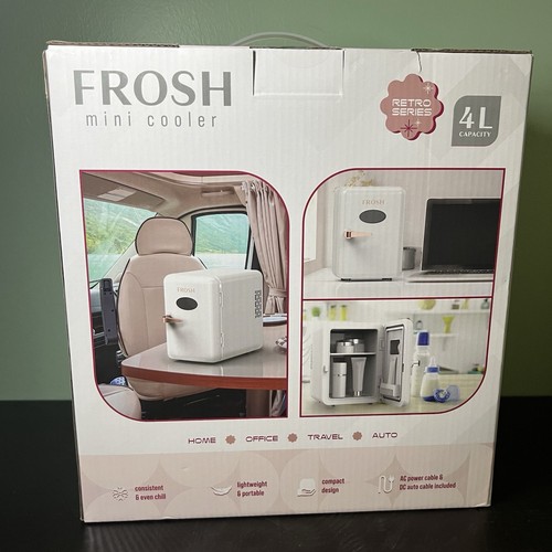 Frosh Retro Series Mini Cooler Fridge 4L Travel Capacity - White BRAND NEW* - Picture 11 of 11