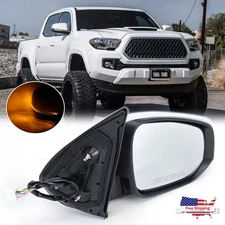 White Passenger Side Mirror Heated Turn Signal For Toyota Tacoma 2016-2023 Right
