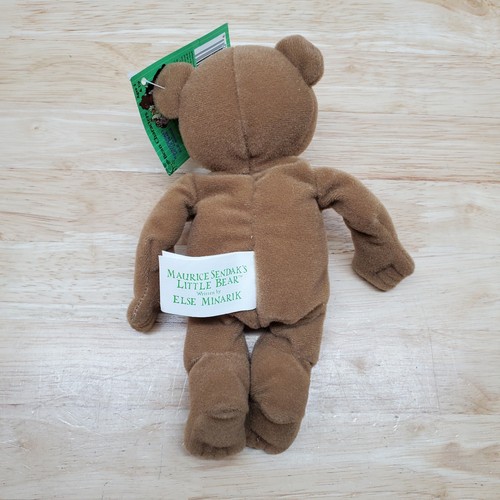 Vintage Maurice Sendak Little Bear bambola di peluche 7" Kidpower 1999 raro fagiolo - Foto 3 di 7