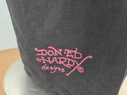 Vintage Y2K Christian Audigier Ed Hardy Destroy Skull Shirt Men's 3XL Mega Print - Picture 9 of 13