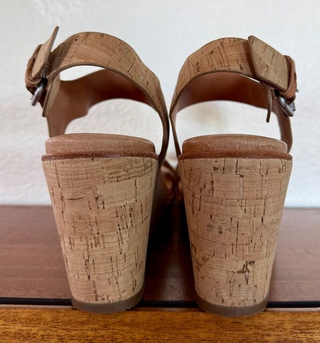 Gentle Souls By Kenneth Cole Platform Cork Wedge Judi Sandals Heels Size 9 M - Picture 9 of 20