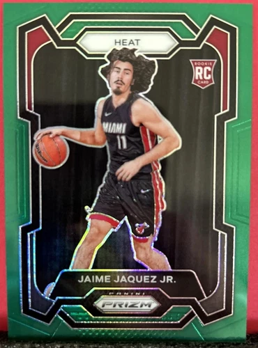 2023-24 Panini Prizm Green Prizm Jaime Jaquez Jr #137 Rookie RC Heat