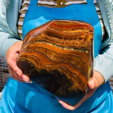 5.56lb Natural Tiger's-eye Rough Raw Stone Rock Specimrn Madagascar Polish 1235