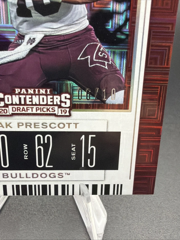 2019 Panini Contenders Draft Picks Season Ticket Dak Prescott /10 Cowboys - Image 2 of 4