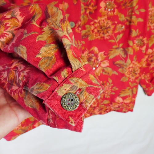 Alfred Dunner Damengröße 12 gefütterte Jacke Blumenmuster Kragen Knopfleiste Perlen - Bild 6 von 14