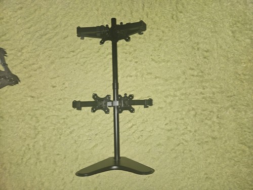 Mount-It! Quad Monitor Stand | Height Adjustable Free Standing 4 Screen Mount... - 第 4/6 張圖片