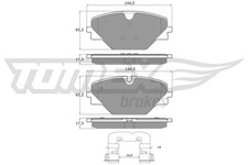 Bremsbelagsatz Scheibenbremse TOMEX Brakes TX 60-82 für LANDROVER RANGE ROVER 5