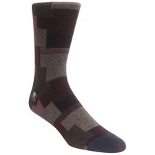 Modern Motif Plum/Blue Men s Crew Dress Stacy Adams Premium Socks One Size