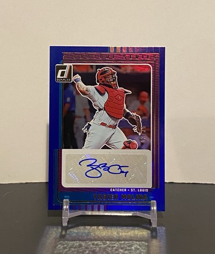 2025 Donruss YADIER MOLINA BLUE FOIL AUTO #/35 SSP Signature Series Cardinals