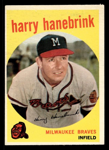 1959 Topps Harry Hanebrink #322 No "Traded to Phillies in March 1959" on Back EX