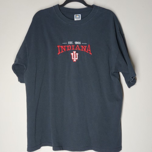 Vintage 90s Indiana University Hoosiers Embroidered T-Shirt Herren XL Team