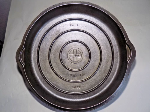 XLNT Griswold 1099 No.9 Small Logo Cast Iron Lid-Restored-XLNT