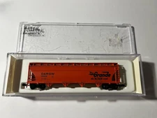 Atlas N Scale  Center Flow Hopper Car Rio Grande Orange 3704 Free Shipping